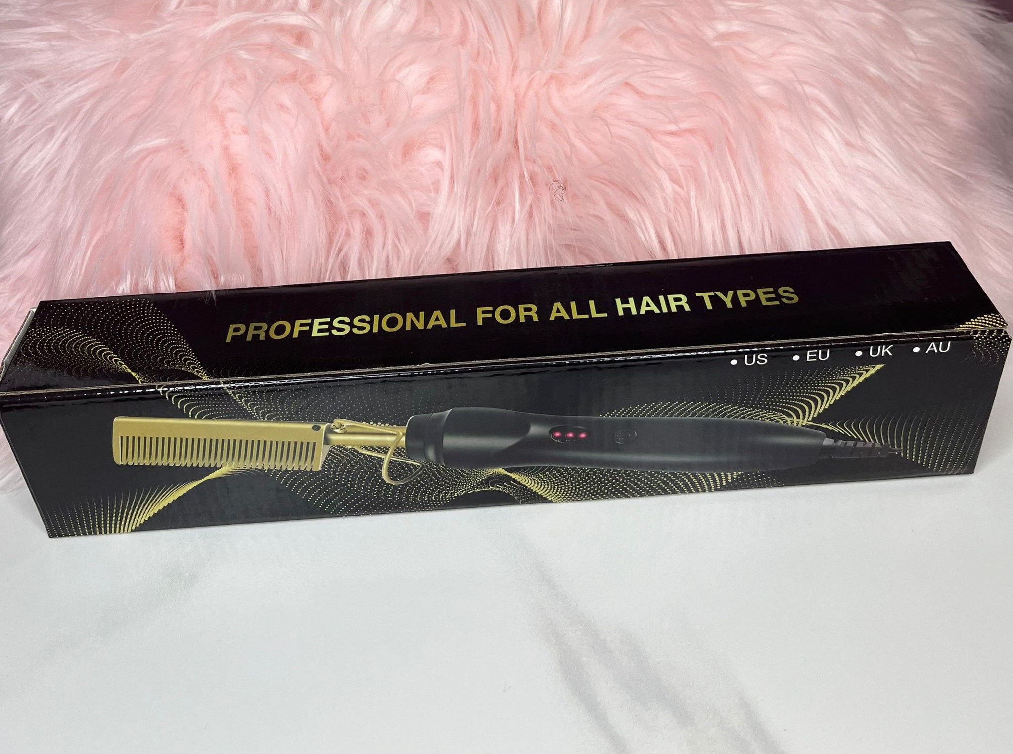 Professional Hot Comb – Electric Hair Straightener for All Hair Types