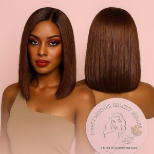 SMB 12 Inches Vietnamese Bone Straight Wig